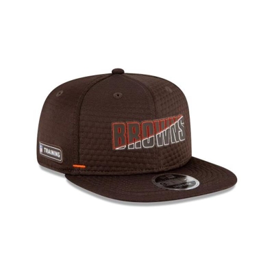 Brown Cleveland Browns Hat - New Era NFL Official Summer Sideline 9FIFTY Snapback Caps USA0863451